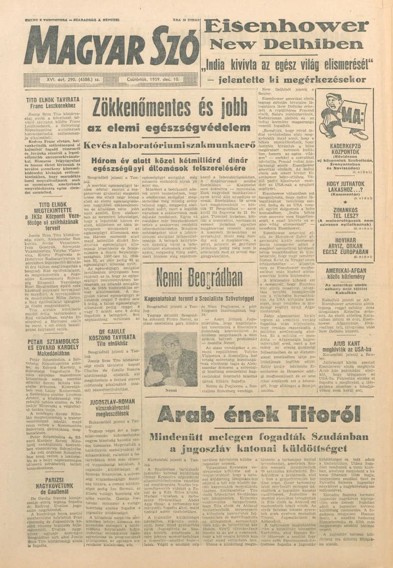Magyar Szó, 16. évf. 1959. december 10. 290. sz. 1–24. oldal
