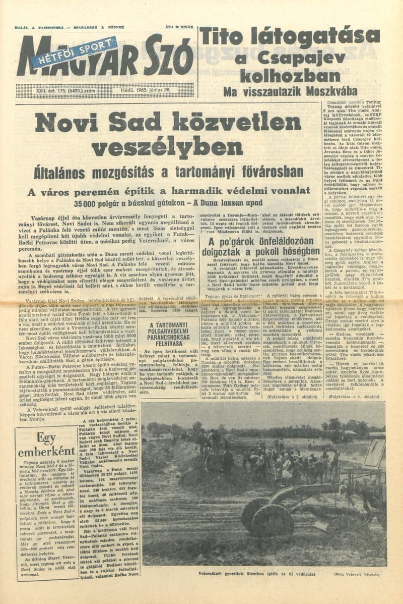 Magyar Szó, 22. évf. 1965. június 28. 175. sz. 1–12. oldal