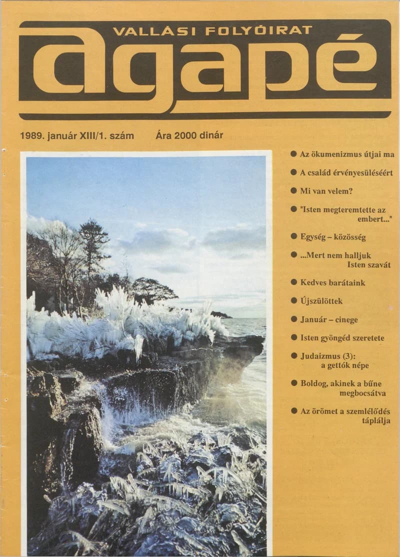 Agape, 13. évf. 1989. január. 1. sz.
