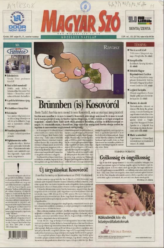 Magyar Szó, 64. évf. 2007. május 26. – 27. 120. sz. 1–28. oldal