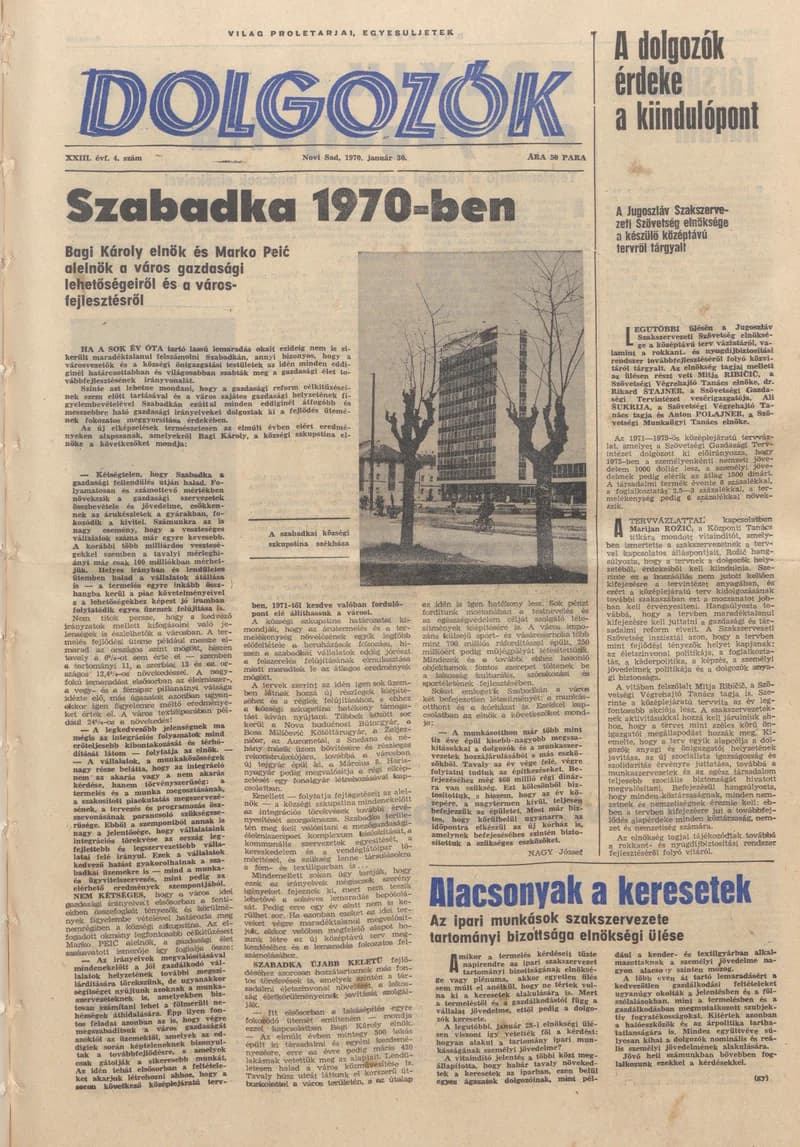 Dolgozók, 24. évf. 1970. január 30. 4. sz.
