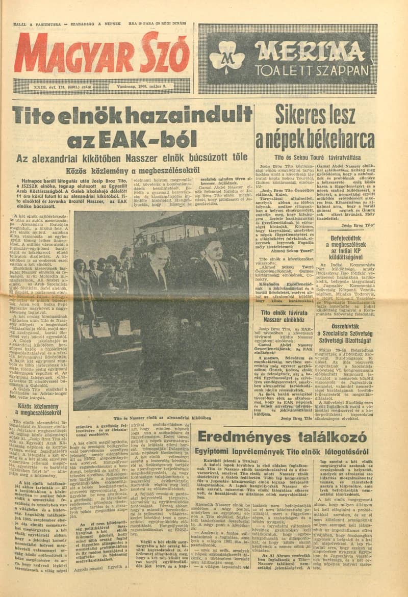 Magyar Szó, 23. évf. 1966. május 8. 124. sz.