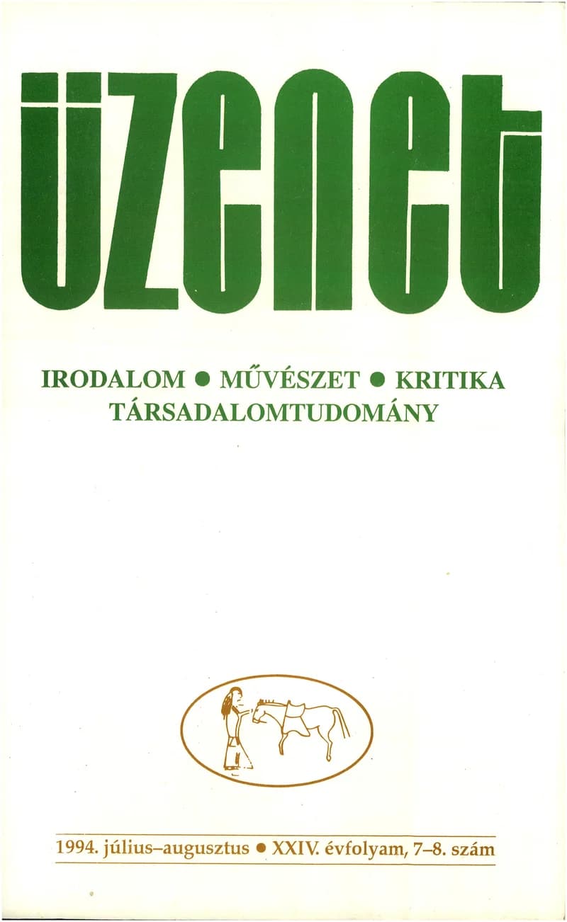 Üzenet, 24. évf. 1994. július – augusztus. 7–8. sz. 365–544. oldal