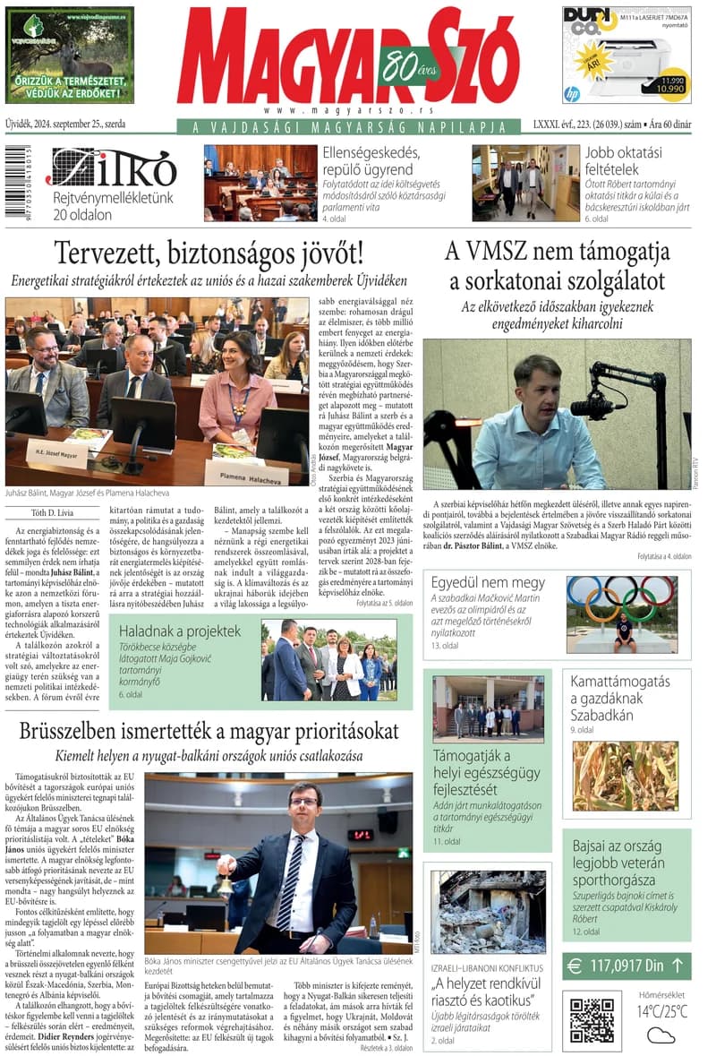 Magyar Szó, 81. évf. 2024. szeptember 25. 223. sz. 1–16. oldal