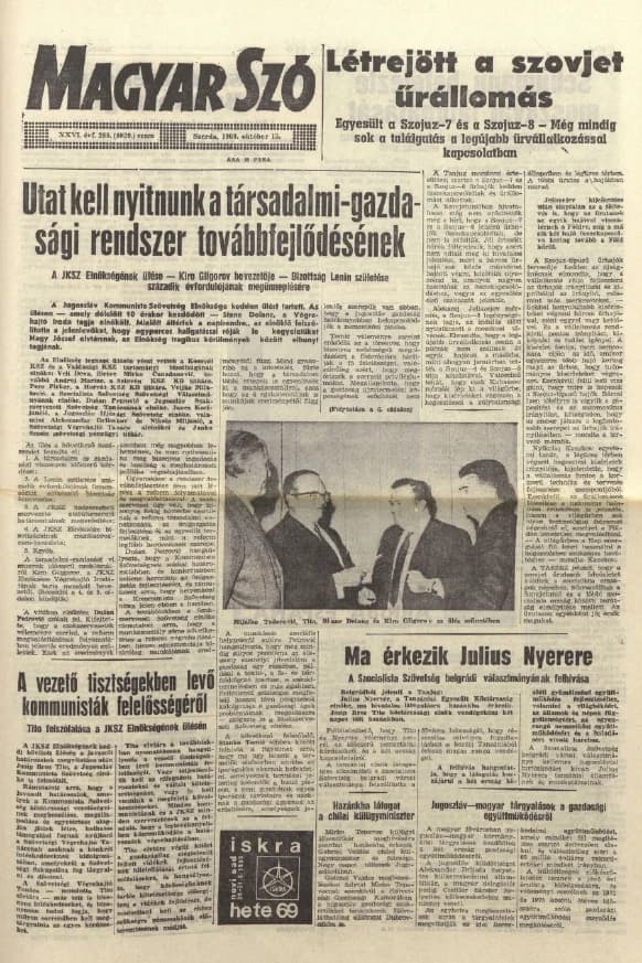 Magyar Szó, 26. évf. 1969. október 15. 285. sz. 1–16. oldal