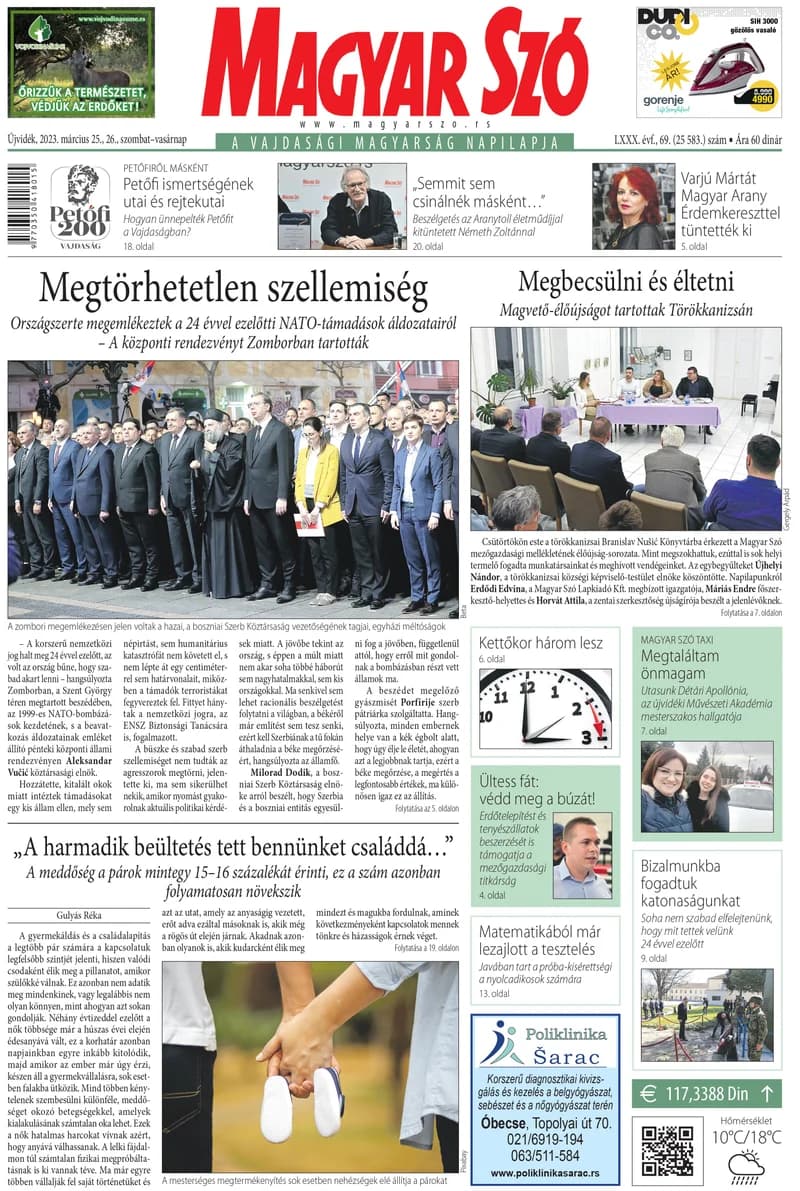 Magyar Szó, 80. évf. 2023. március 25. – 26. 69. sz. 1–32. oldal