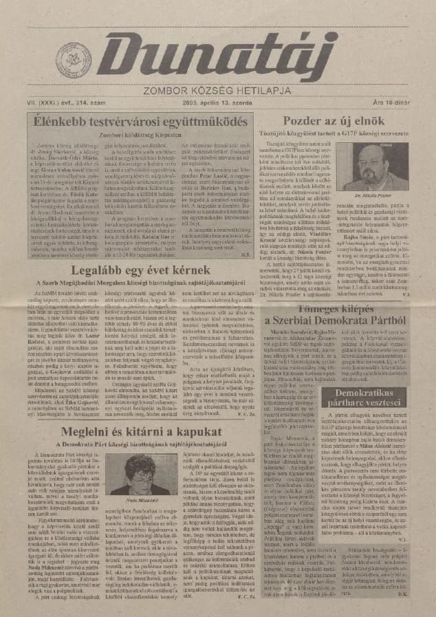 Dunatáj, 7. évf. 2005. április 13. 314. sz.