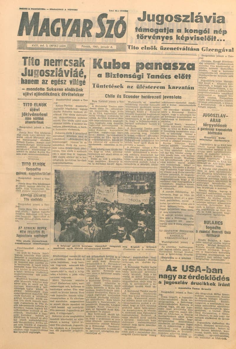 Magyar Szó, 18. évf. 1961. január 6. 3. sz. 1–12. oldal