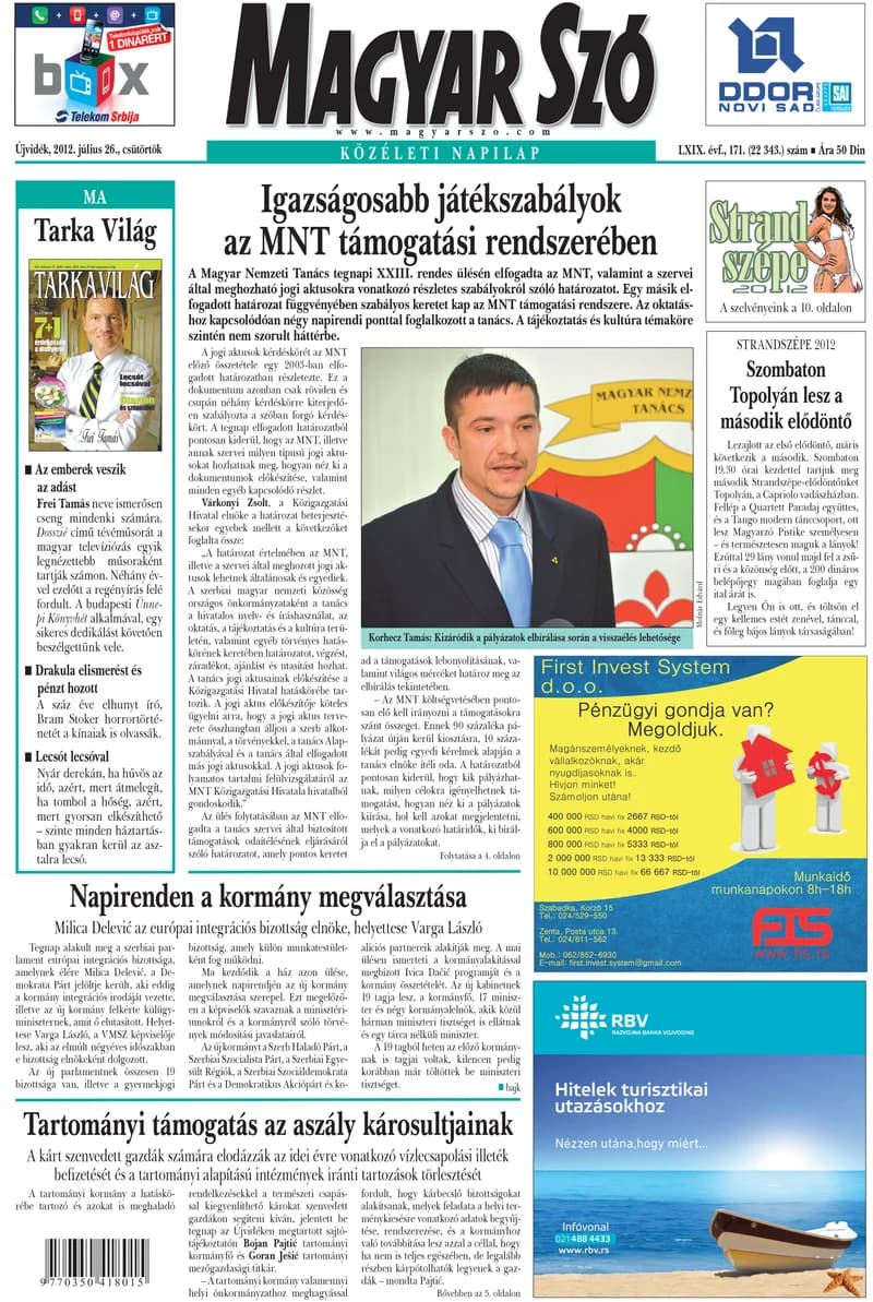 Magyar Szó, 69. évf. 2012. július 26. 171. sz. 1–20. oldal
