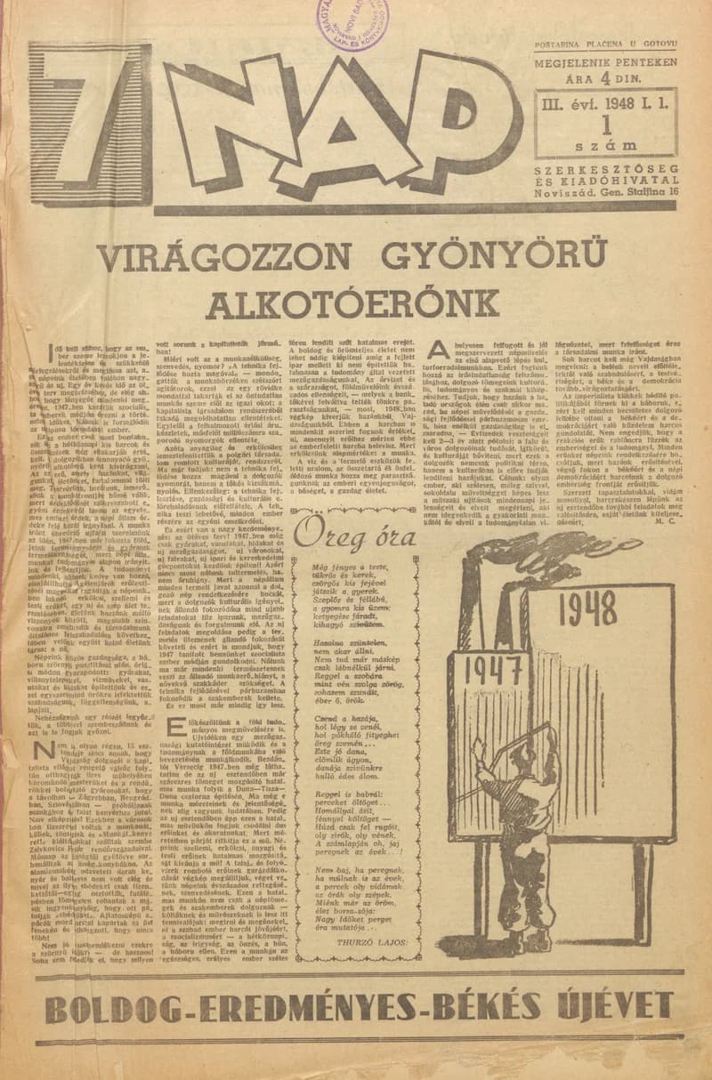 7 Nap, 3. évf. 1948. január 1. 1. sz. 1–12. oldal