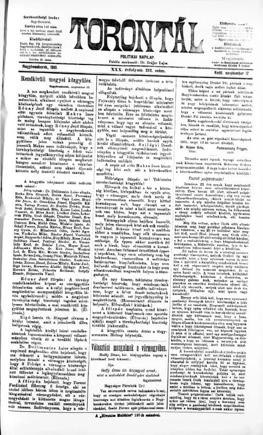Torontál, 30. évf. 1901. szeptember 17. 212. sz.