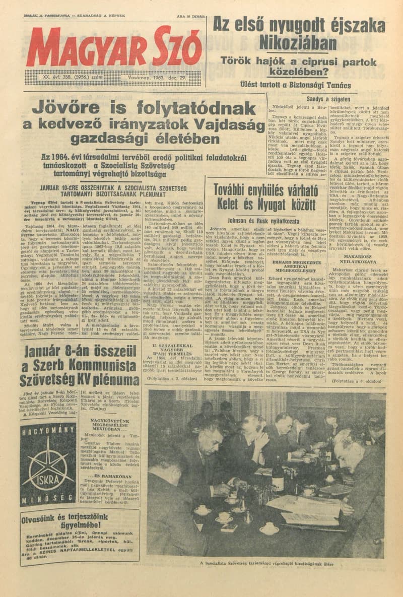 Magyar Szó, 20. évf. 1963. december 29. 358. sz. 1–24. oldal