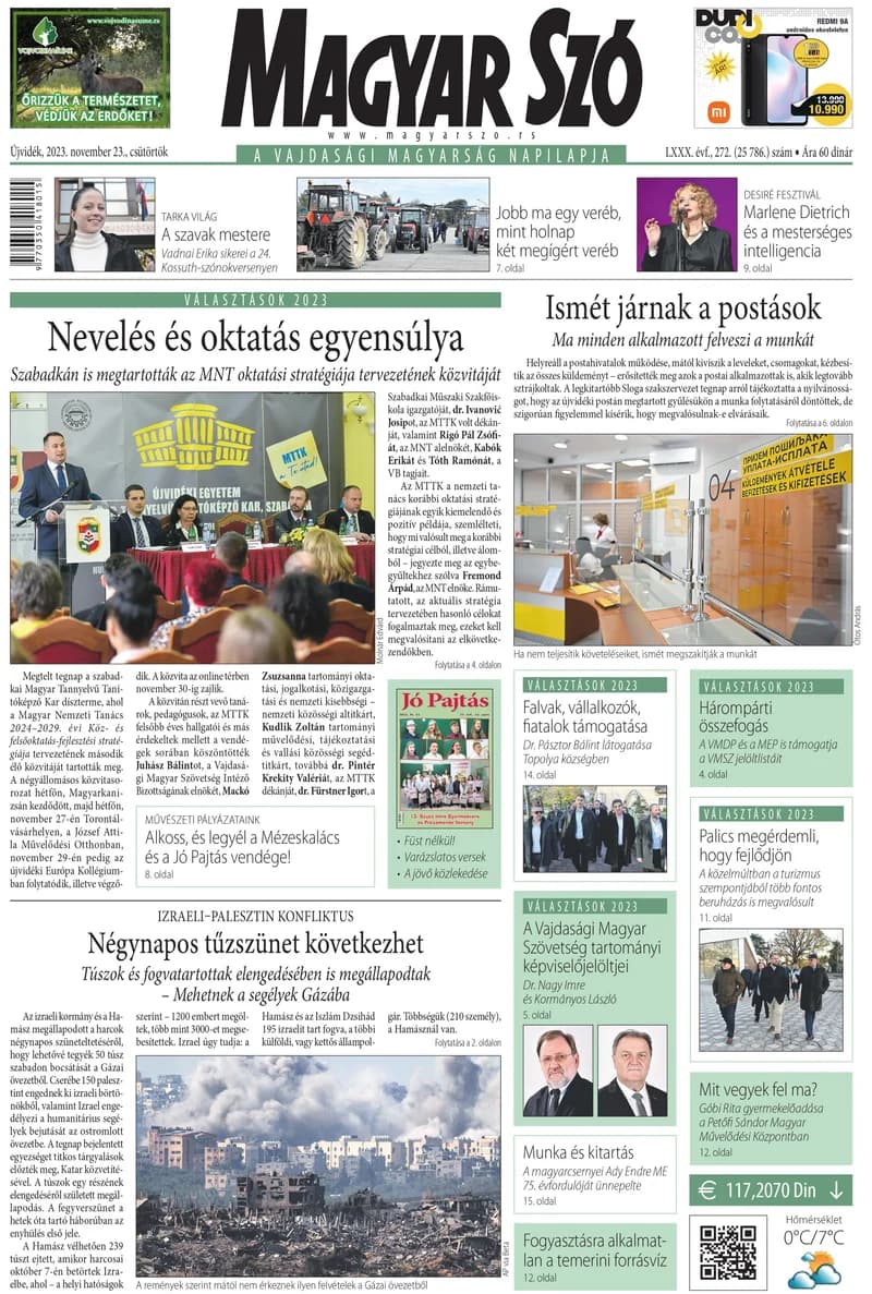 Magyar Szó, 80. évf. 2023. november 23. 272. sz. 1–20. oldal