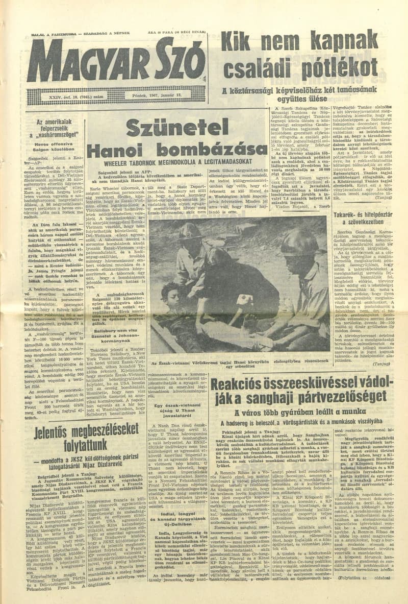 Magyar Szó, 24. évf. 1967. január 13. 10. sz. 1–16. oldal