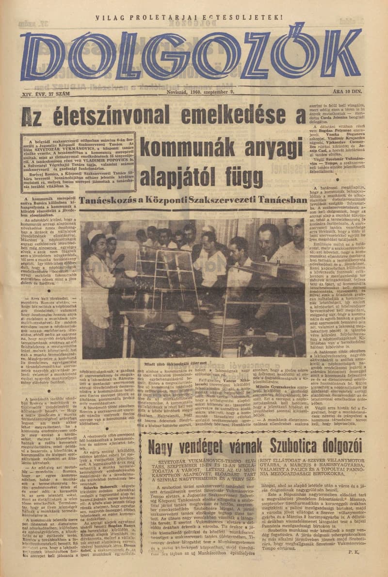 Dolgozók, 14. évf. 1960. szeptember 9. 37. sz.