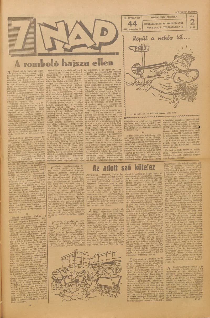 7 Nap, 4. évf. 1949. november 2. 44. sz. 1–4. oldal