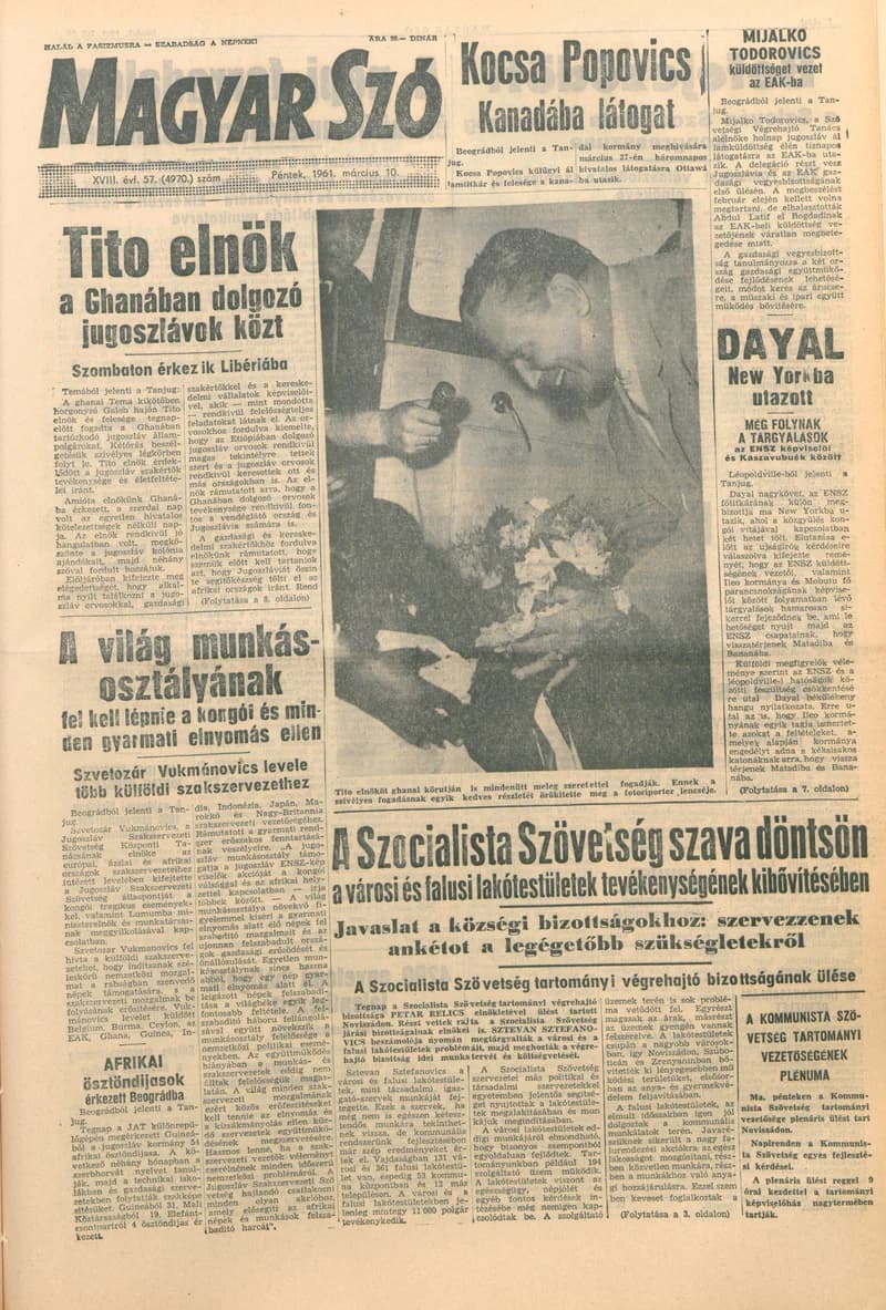 Magyar Szó, 18. évf. 1961. március 10. 57. sz. 1–12. oldal