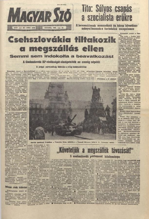 Magyar Szó, 25. évf. 1968. augusztus 22. 231. sz. 1–20. oldal