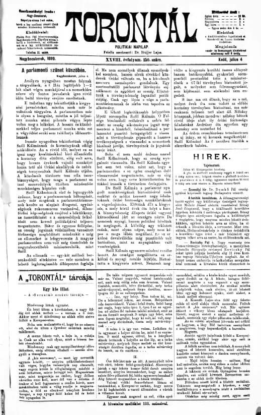 Torontál, 28. évf. 1899. július 4. 150. sz.