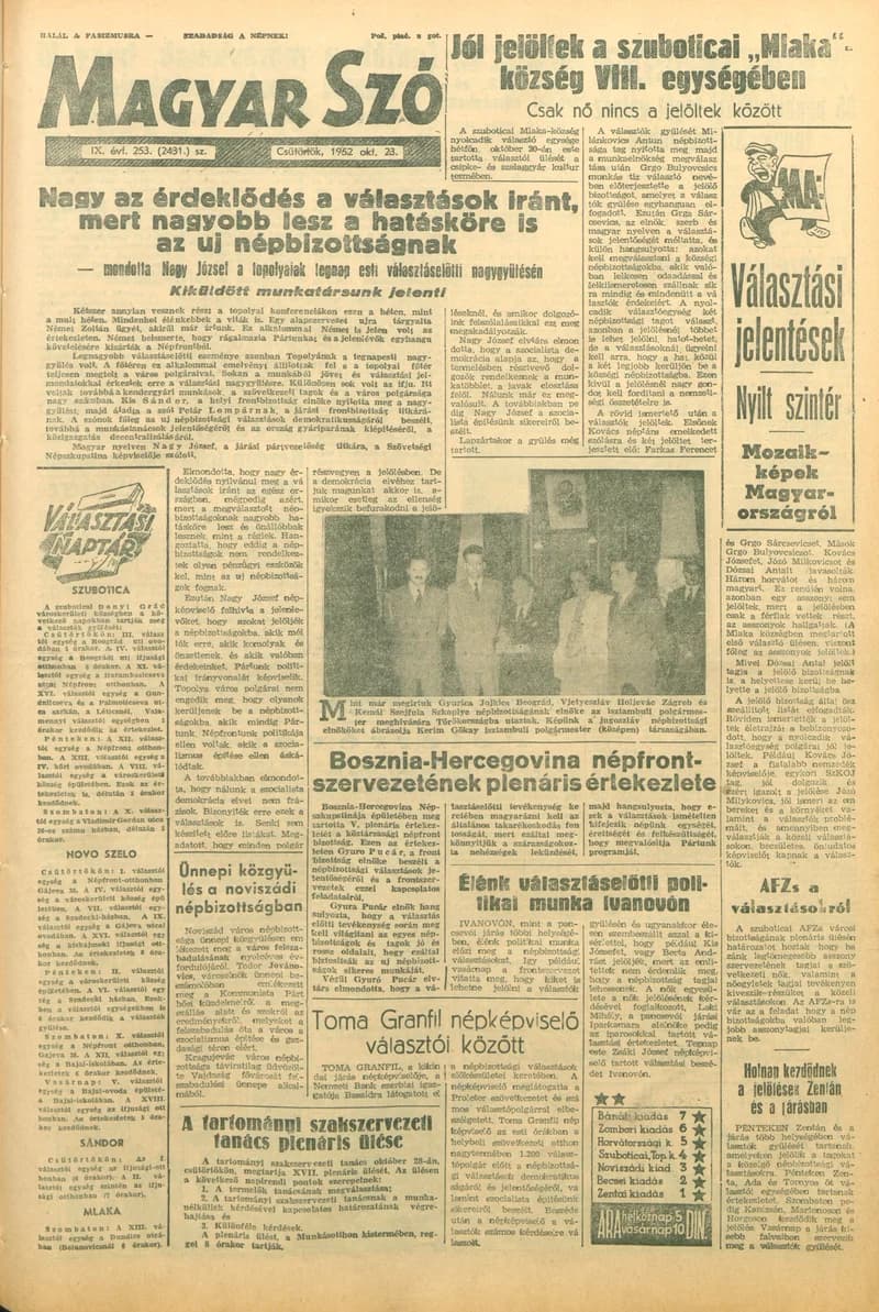 Magyar Szó, 9. évf. 1952. október 23. 253. sz. 1–10. oldal