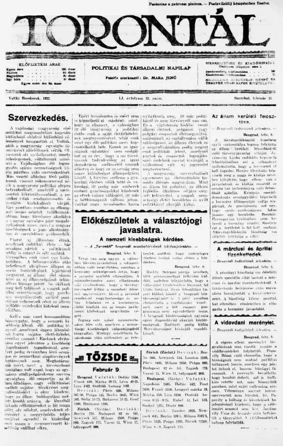 Torontál, 51. évf. 1922. február 11. 32. sz.