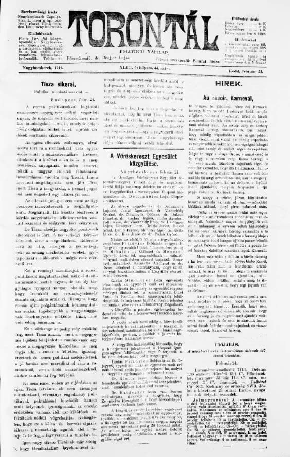 Torontál, 43. évf. 1914. február 24. 44. sz.