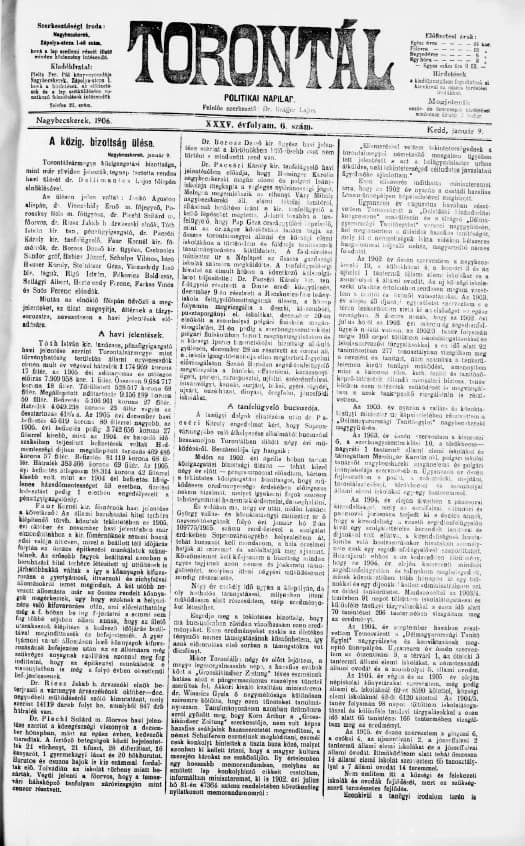 Torontál, 35. évf. 1906. január 9. 6. sz.