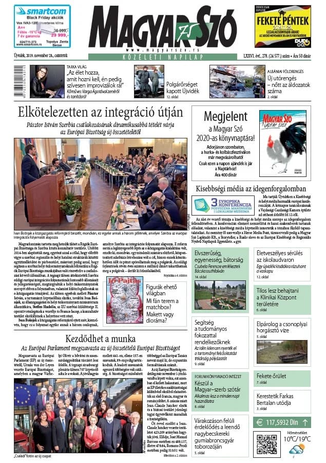 Magyar Szó, 76. évf. 2019. november 28. 278. sz. 1–20. oldal
