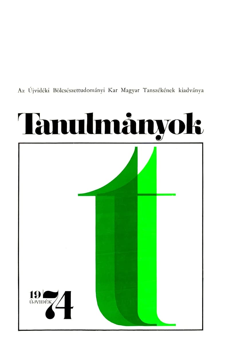 Tanulmányok, 6. évf. 1974. 7. sz. 1–249. oldal