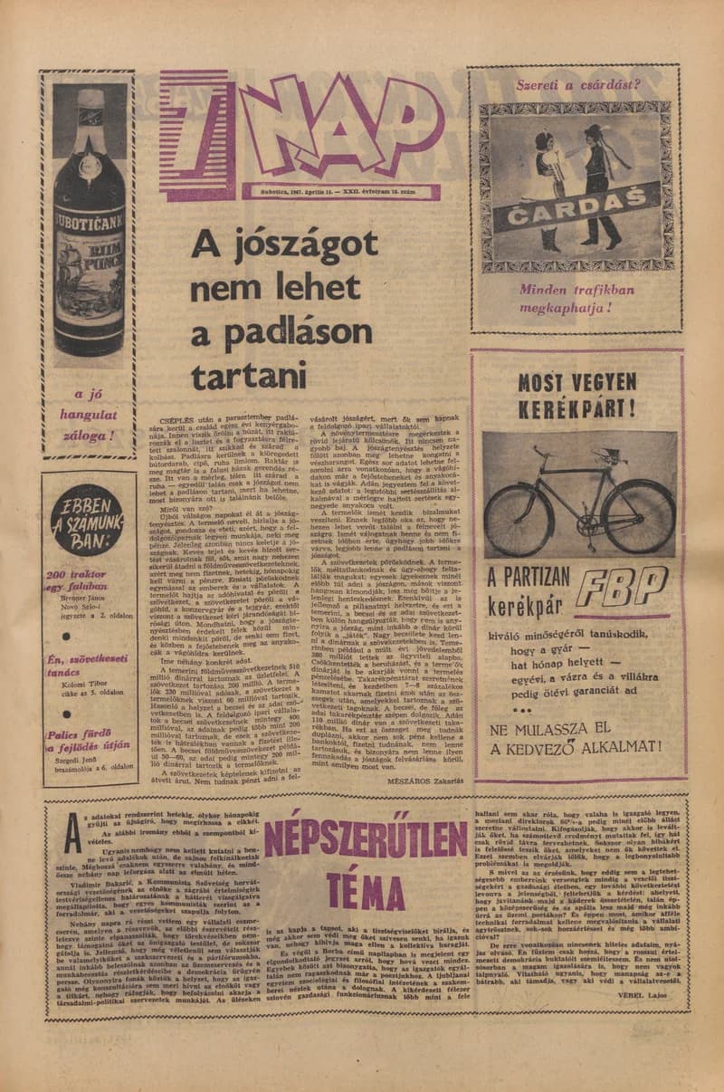 7 Nap, 22. évf. 1967. április 14. 16. sz. 1–20. oldal