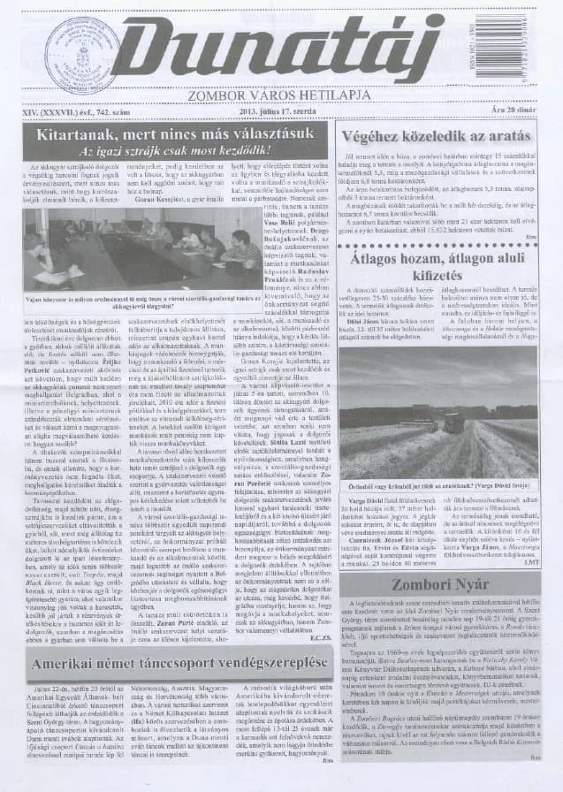 Dunatáj, 15. évf. 2013. július 17. 742. sz.