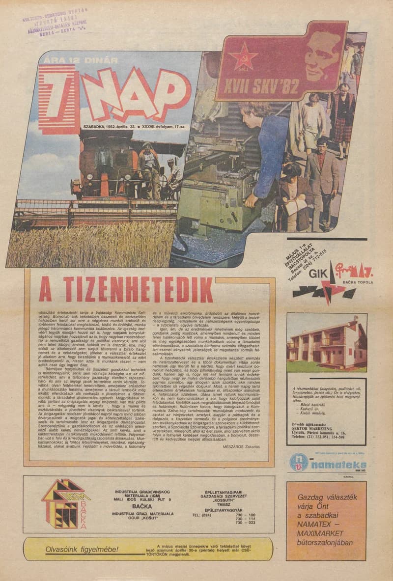 7 Nap, 37. évf. 1982. április 23. 17. sz. 1–16. oldal