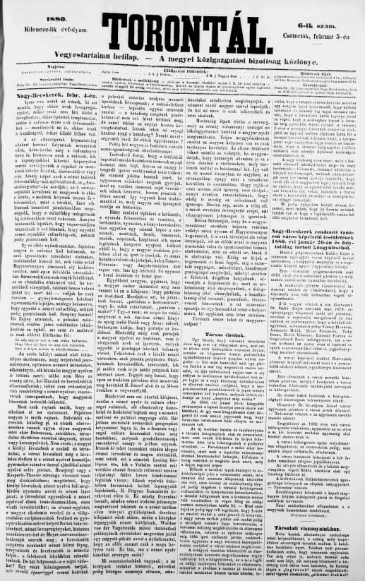 Torontál, 9. évf. 1880. február 5. 6. sz.