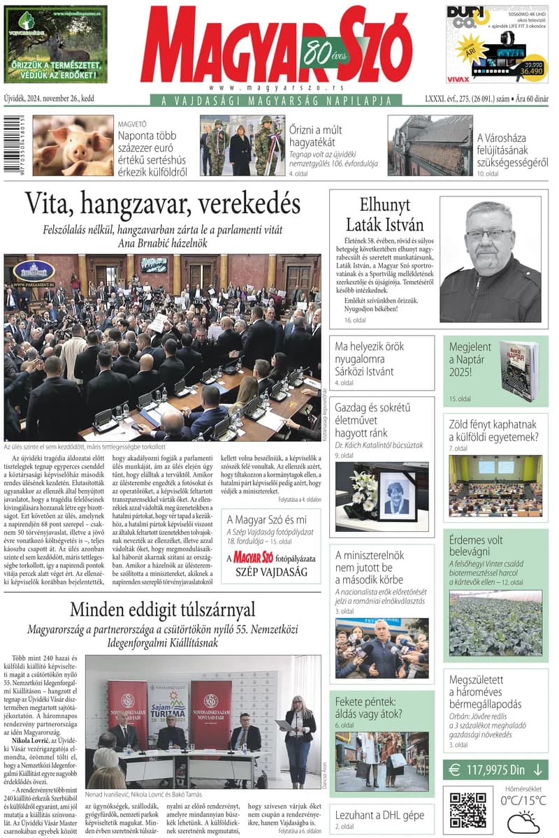 Magyar Szó, 81. évf. 2024. november 26. 275. sz. 1–20. oldal