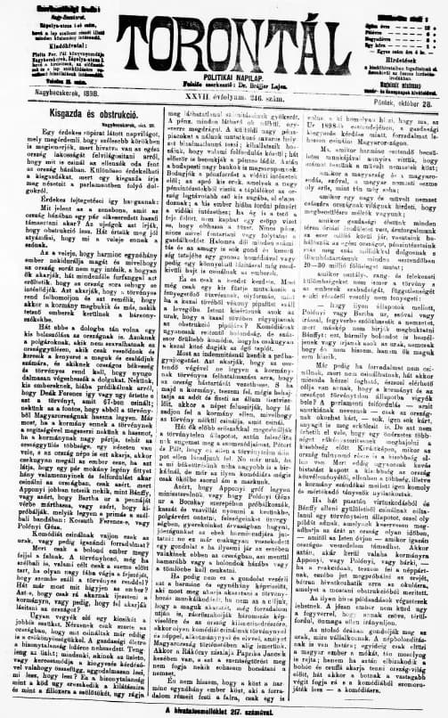 Torontál, 27. évf. 1898. október 28. 246. sz.