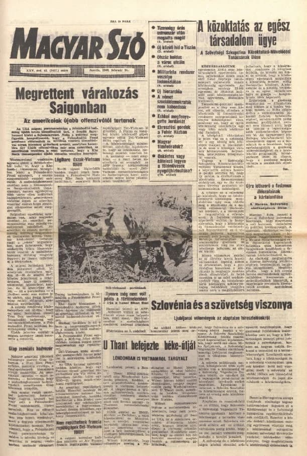 Magyar Szó, 25. évf. 1968. február 14. 43. sz. 1–16. oldal