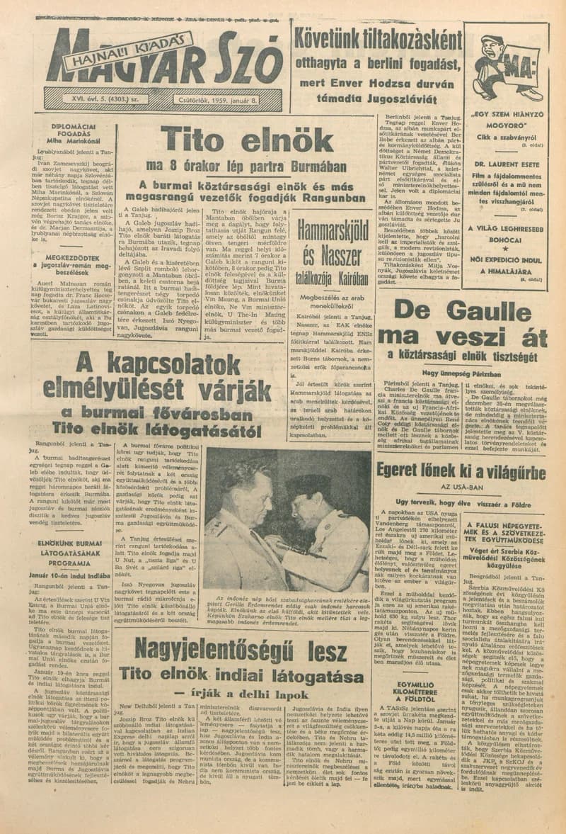 Magyar Szó, 16. évf. 1959. január 8. 5. sz. 1–16. oldal