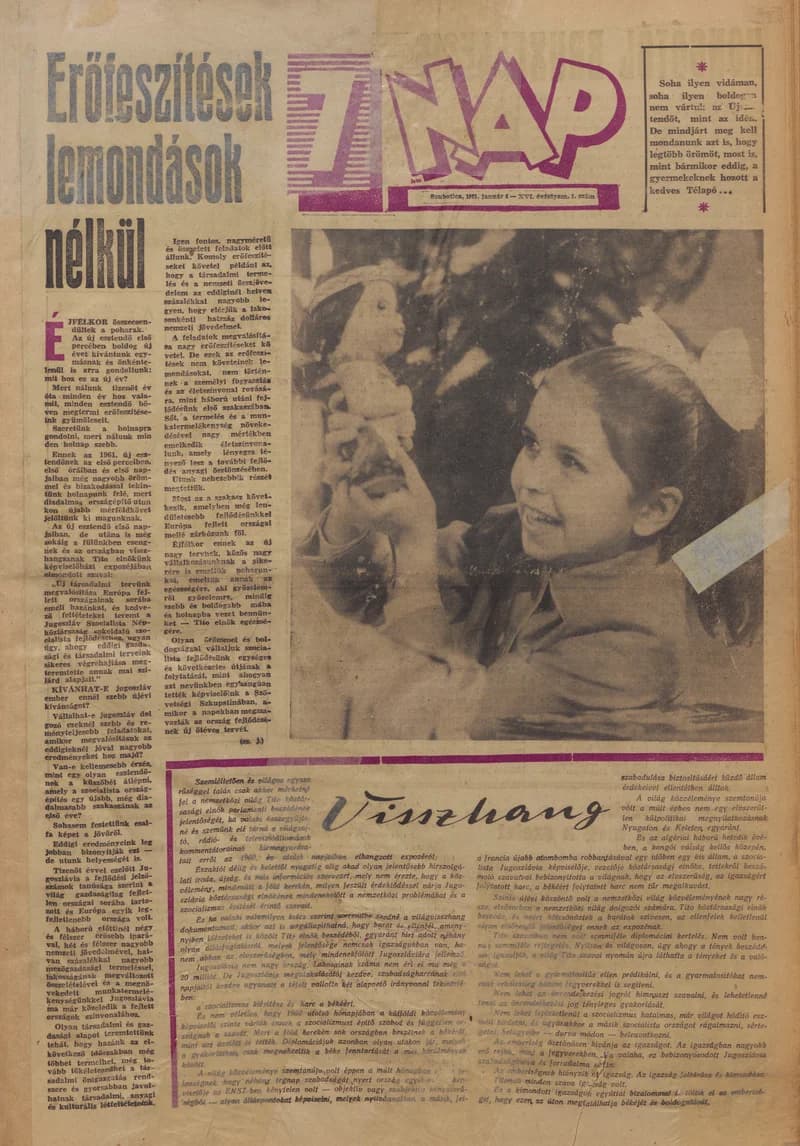 7 Nap, 16. évf. 1961. január 6. 1. sz. 1–20. oldal