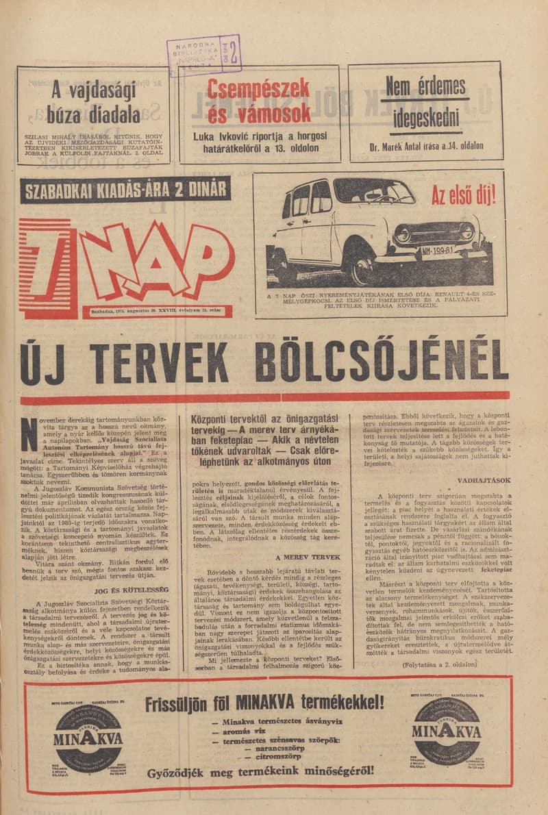 7 Nap, 29. évf. 1974. augusztus 30. 35. sz. 1–28. oldal