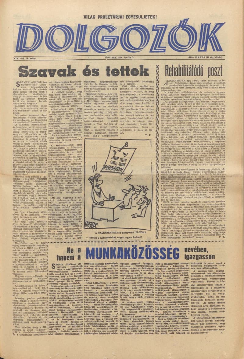 Dolgozók, 20. évf. 1966. április 1. 14. sz.