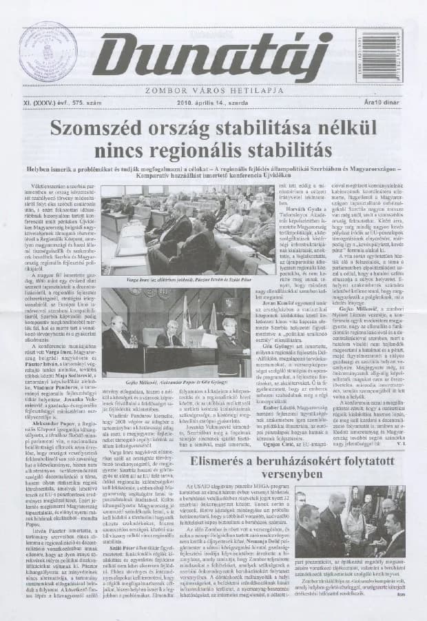 Dunatáj, 12. évf. 2010. április 14. 575. sz.