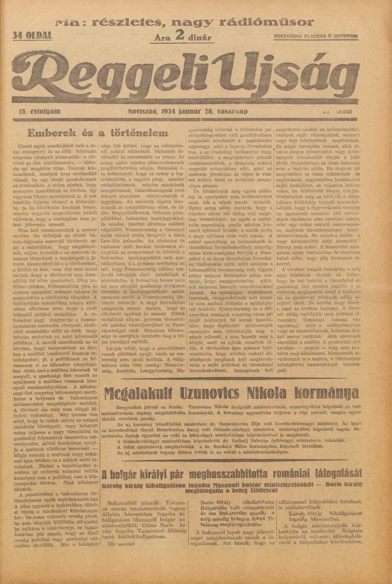Reggeli Újság, 15. évf. 1934. január 28. 23. sz.