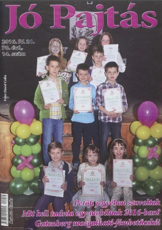 Jó Pajtás, 70. évf. 2016. április 21. 14. sz.