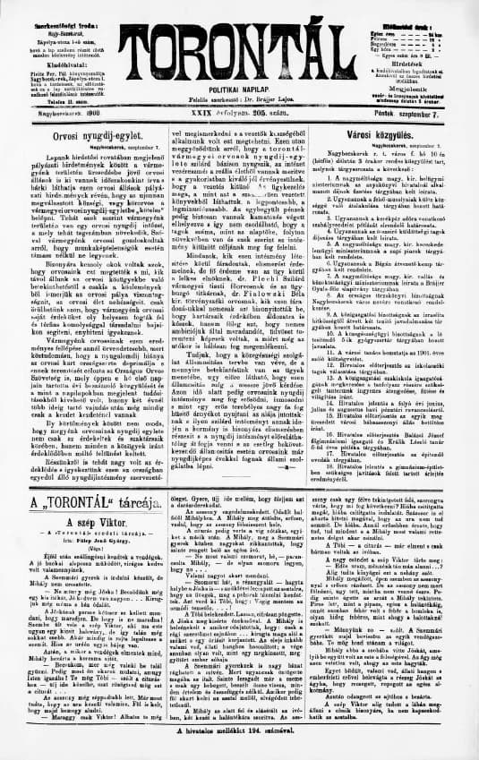 Torontál, 29. évf. 1900. szeptember 7. 205. sz.