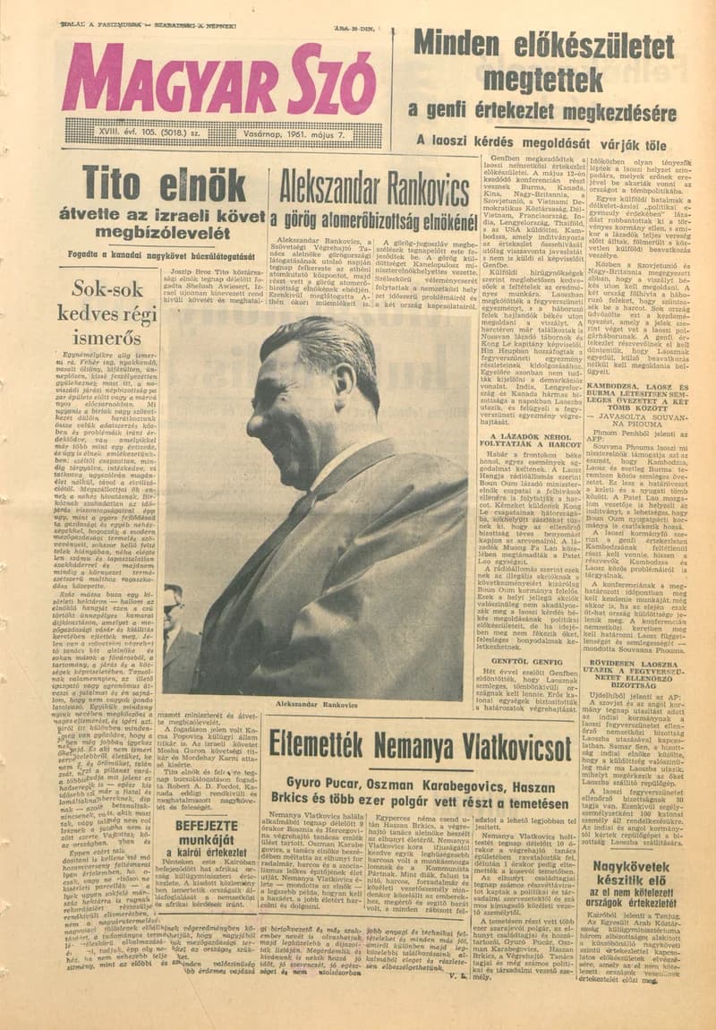 Magyar Szó, 18. évf. 1961. május 7. 105. sz. 1–23. oldal