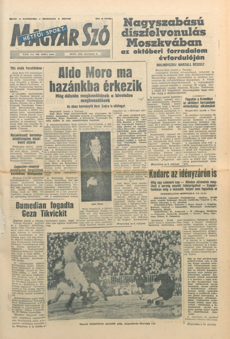 Magyar Szó, 22. évf. 1965. november 8. 308. sz.