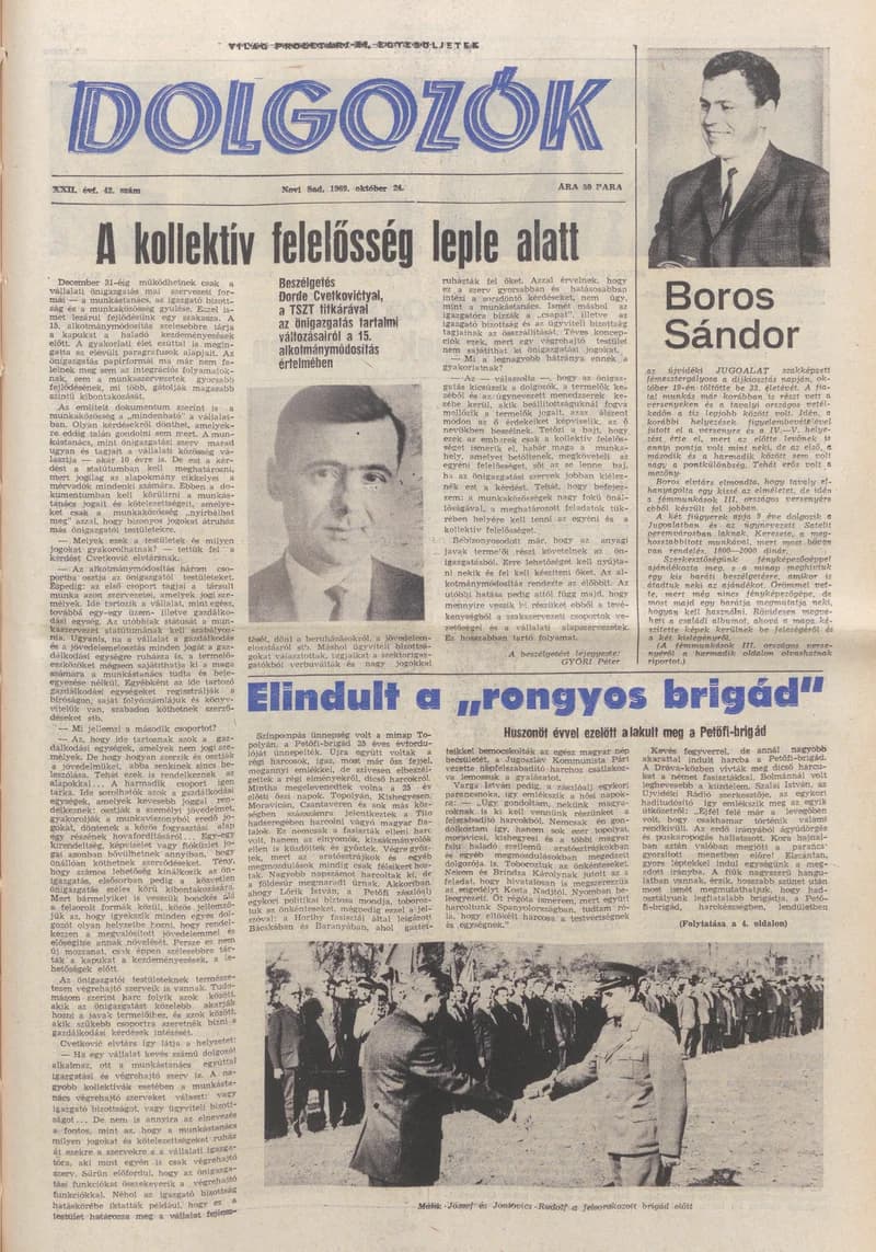 Dolgozók, 23. évf. 1969. október 24. 42. sz.