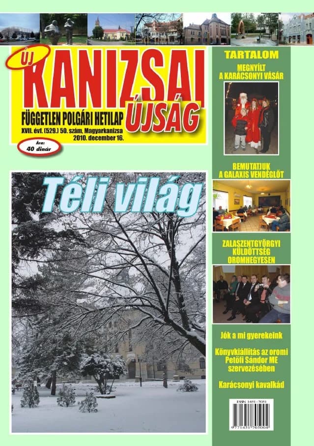 Új Kanizsai Újság, 17. évf. 2010. december 16. 50. sz.