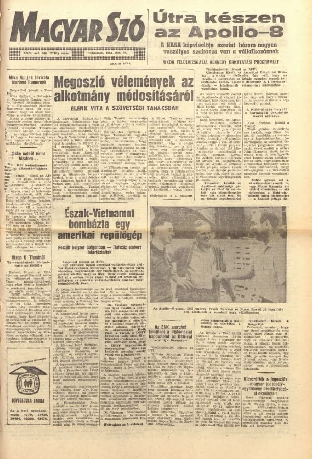 Magyar Szó, 25. évf. 1968. december 19. 348. sz. 1–20. oldal