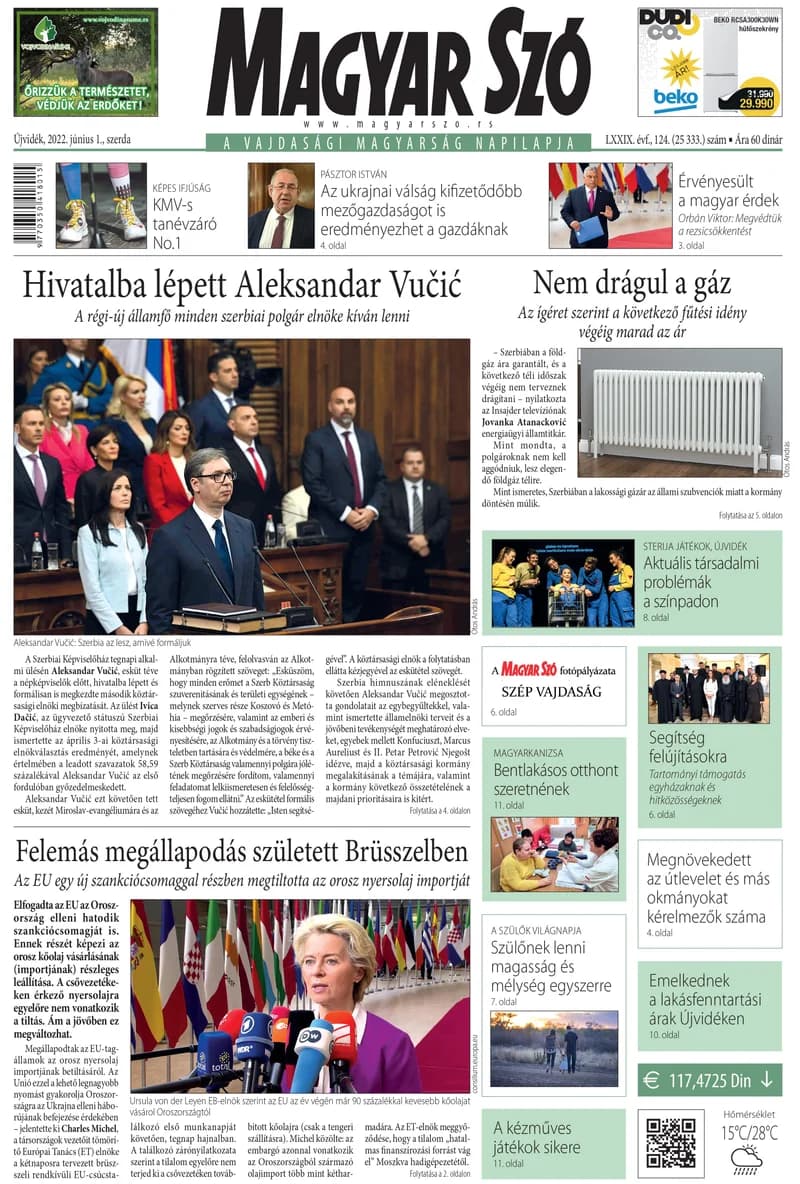 Magyar Szó, 79. évf. 2022. június 1. 124. sz. 1–16. oldal